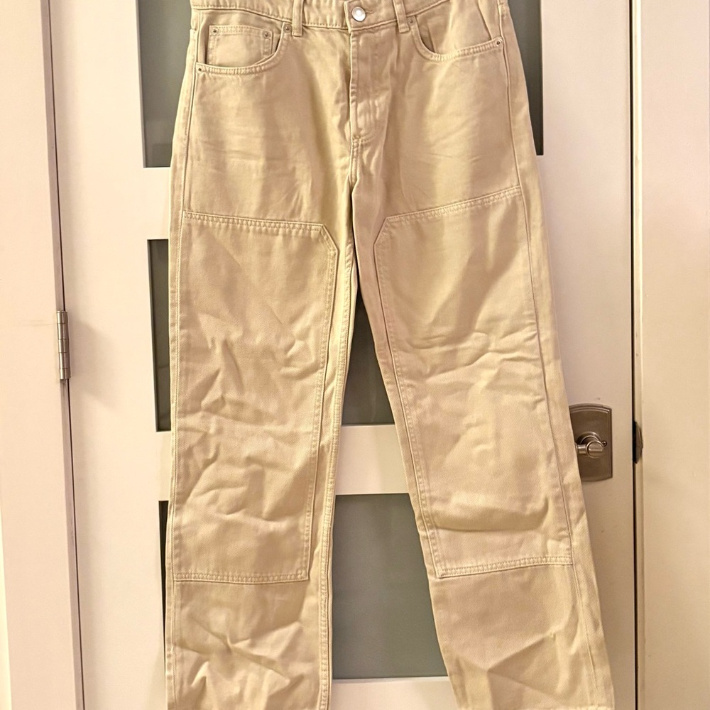 Zara Light Tan Denim Pants